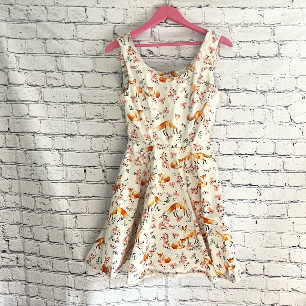 IXIA. Floral fox print dress. Size S